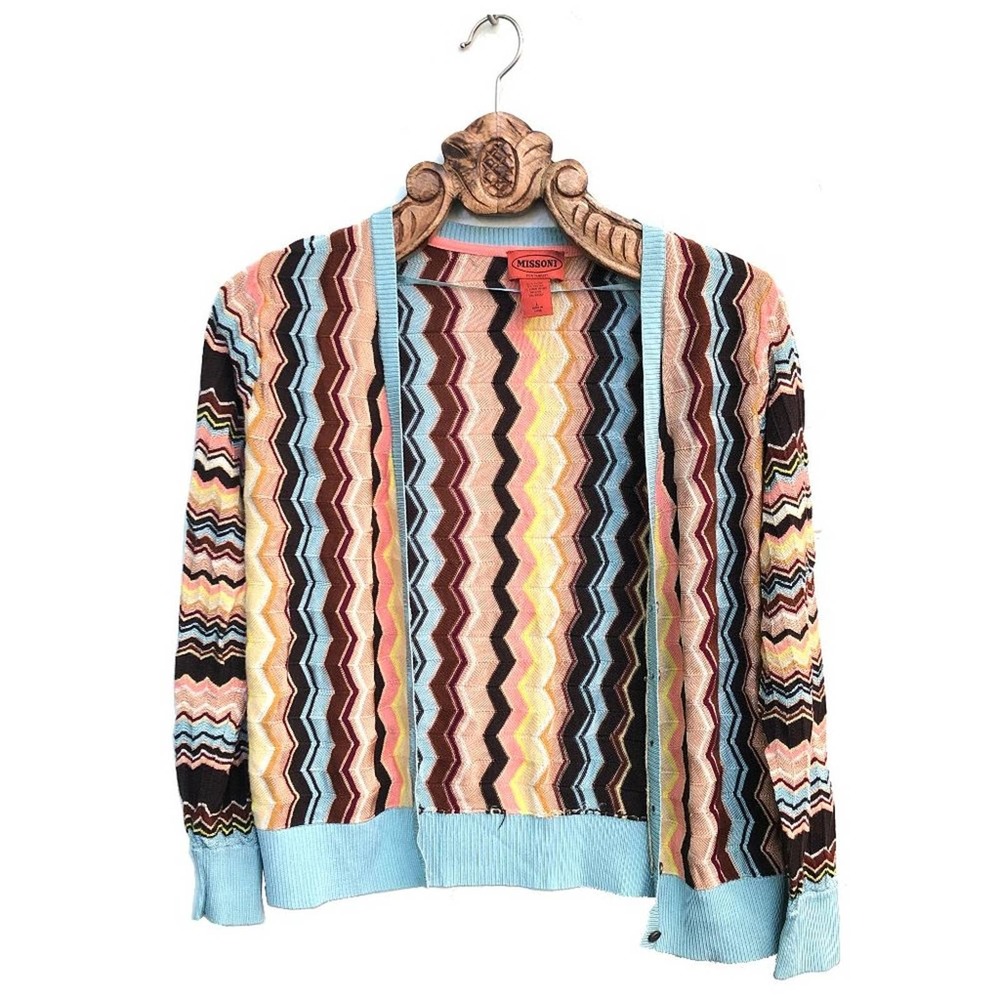 Missoni Target Chevron Stripe V Neck Cardigan L